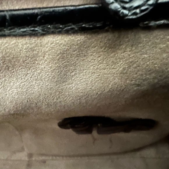 Brahim black Melbourne signature croc-embossed leather satchel. Genuine leather. - Picture 10 of 15